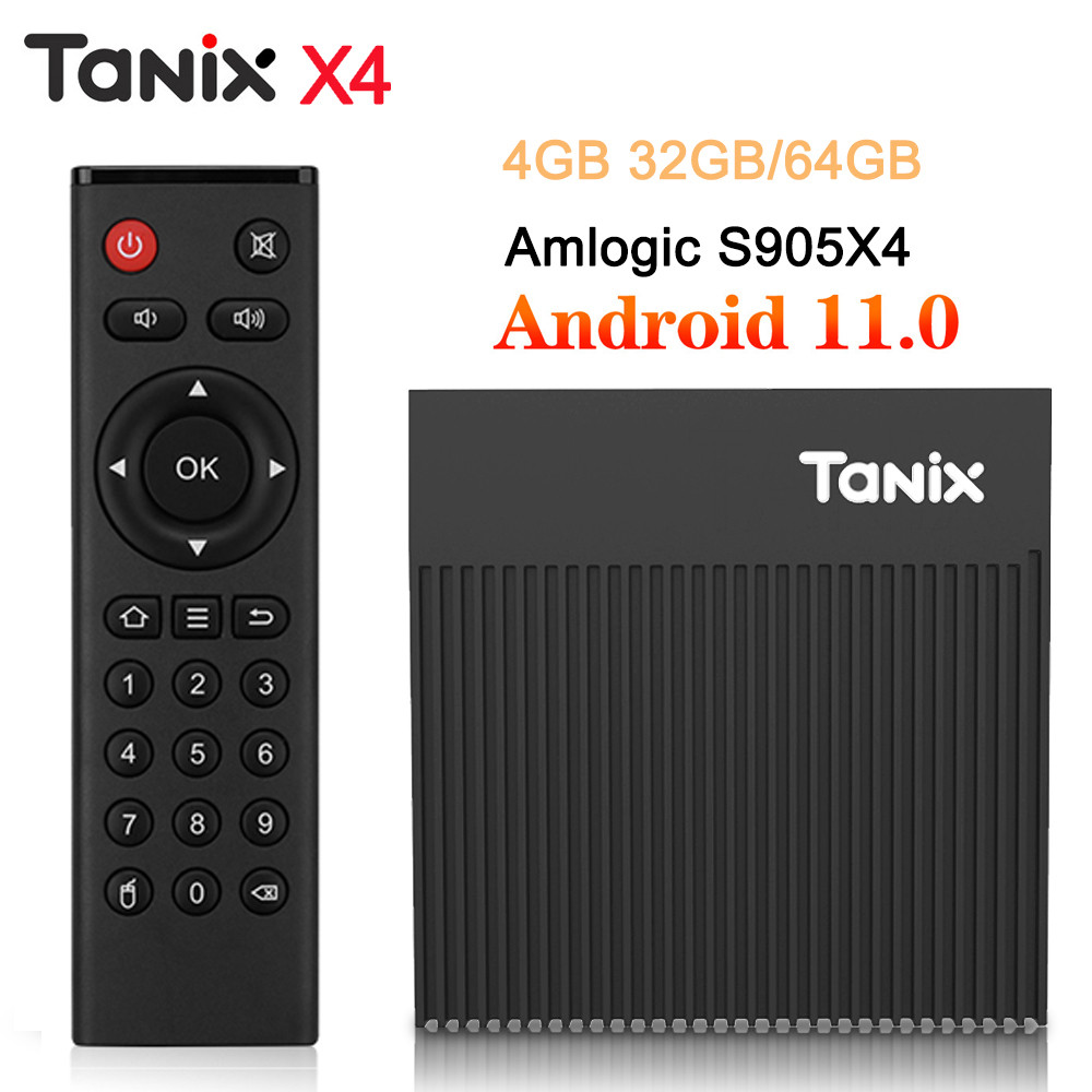 Original Tanix X4 Android 11.0 TV BOX Amlogic S905X4 4GB 32GB 2.4G&5G Dual Wifi 4K 4GB64GB Smart Set