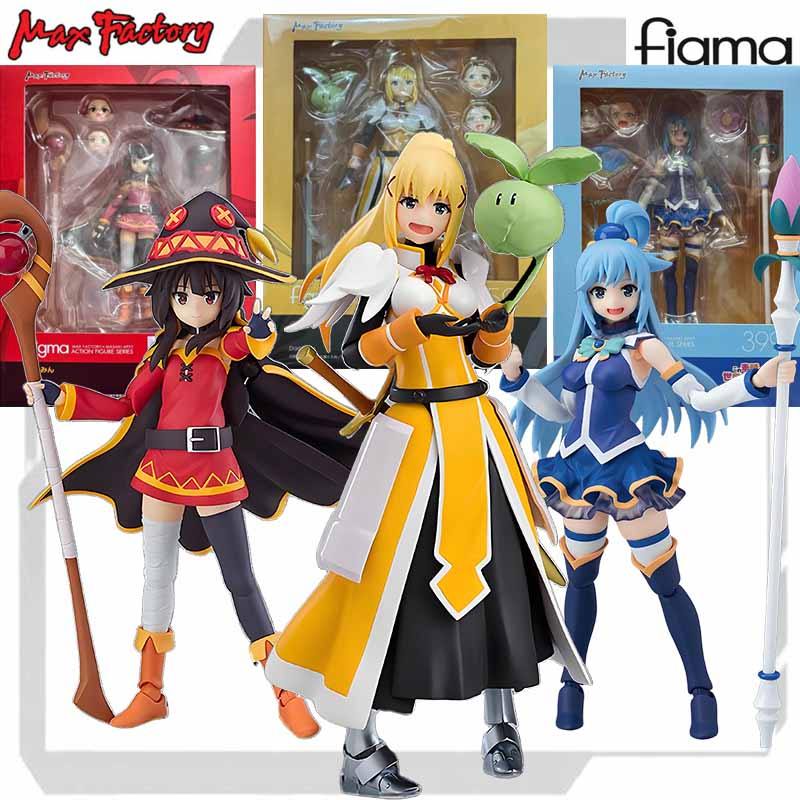 Max Factory Original Model Kit Figma 450Dukunesu 399Aqua EX-056Megumin  Anime Figure Model Toys Mode