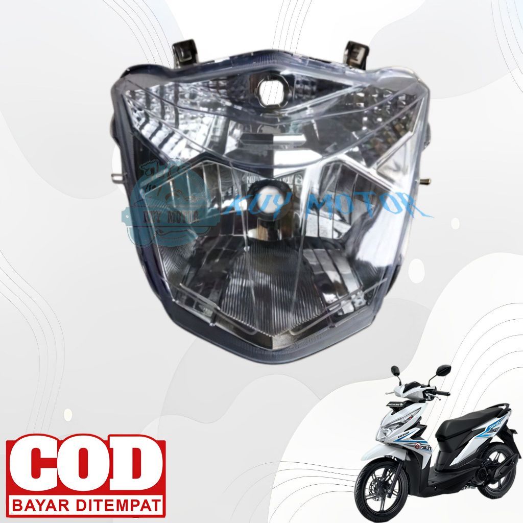 Reflektor Lampu Depan Motor Honda New Beat Fi Esp Tahun 2016 2017 2018 2019