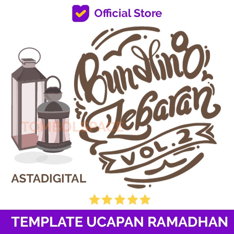 10 Asta Digital Template Ucapan Lebaran Vol. 2 Bundling