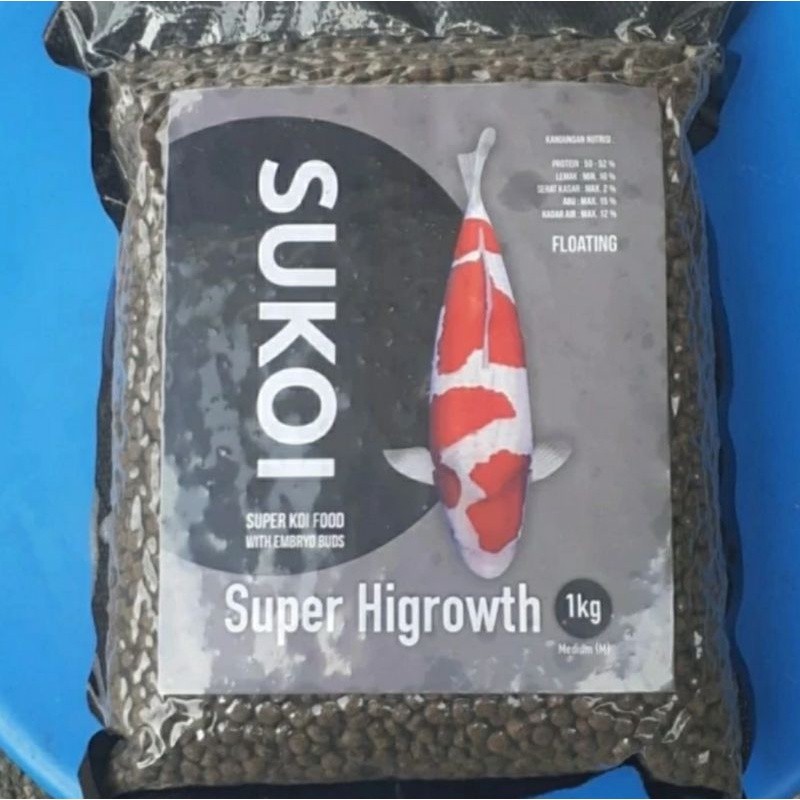 Pakan Koi Sukoi Original 1Kg Nutrisi Tinggi