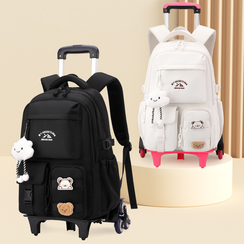 2025 NEW Children's Wheeled Backpack Bag School Rolling Backpack Bag with Wheels School Trolley Back