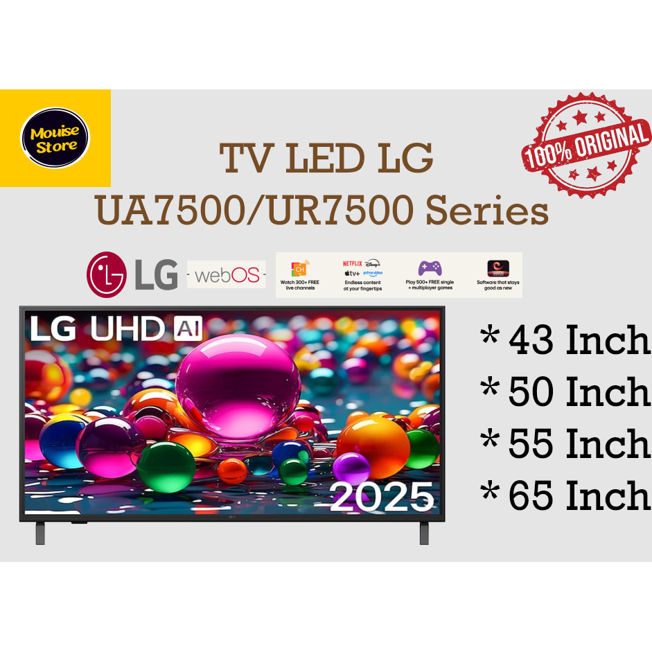 TV LED LG Smart 43UA7500/50UA7500/55UR7500/65UR7500 43 - 50 Inch Smart TV UHD 4K LG