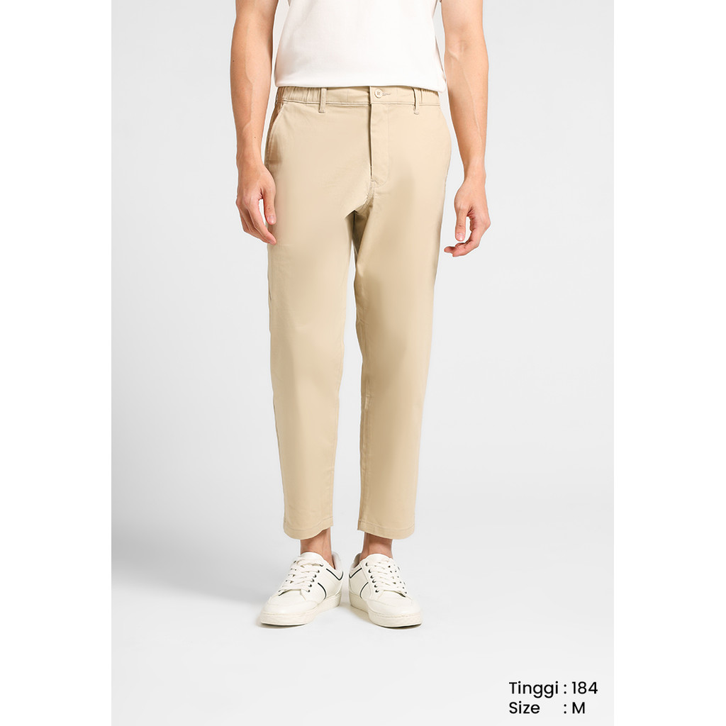 MANZONE - Celana Panjang Ankle Pria Aleey 05 - Beige