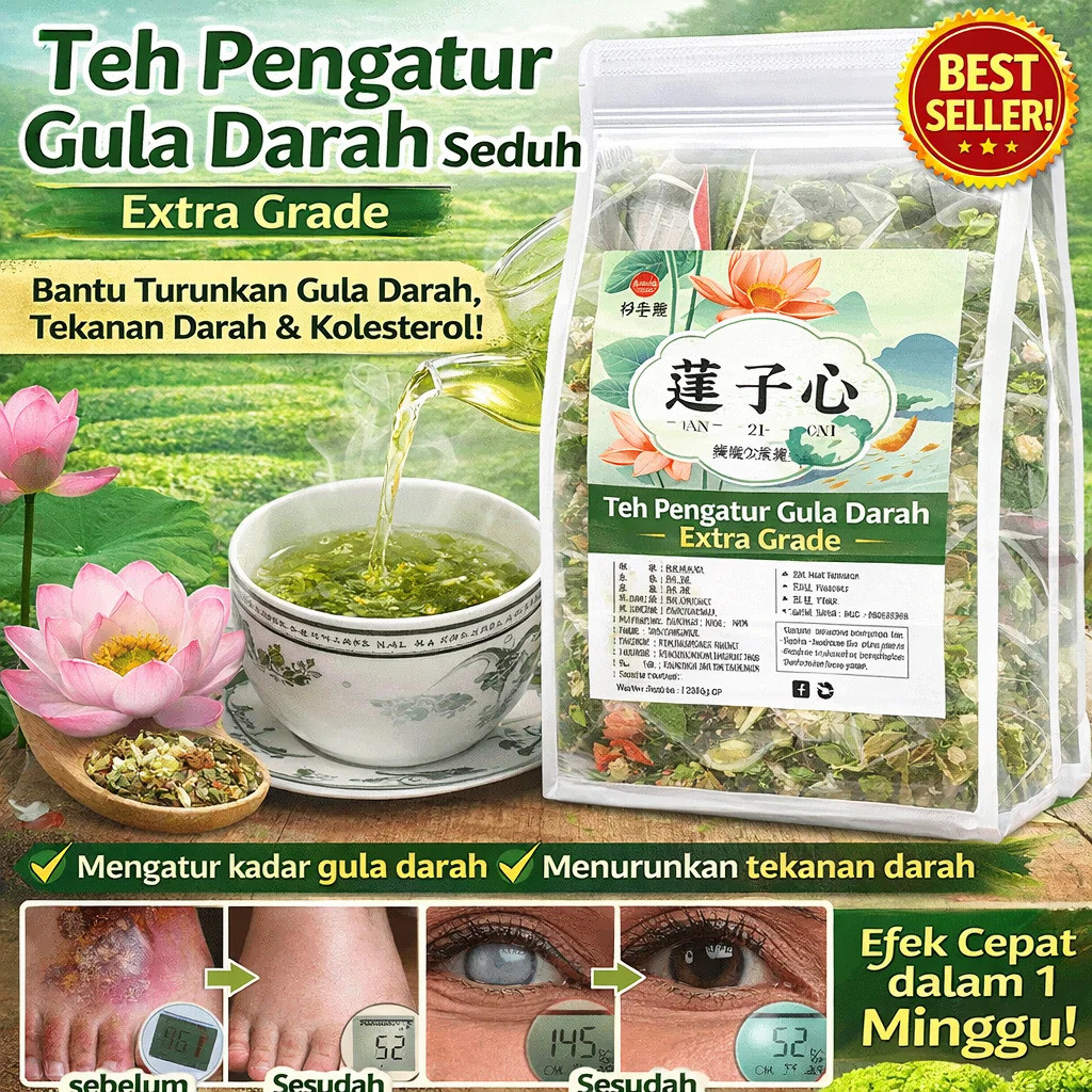 Teh Teratai Premium/teh Teratai Kering, Menurunkan Tekanan Darah, Menurunkan Gula Darah, Menurunkan 