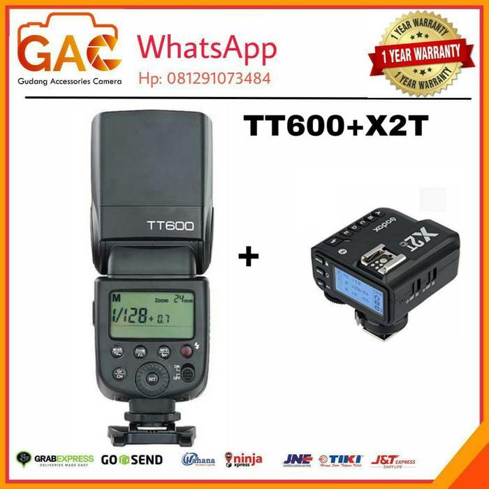 paket hemat GAC flash GODOX TT-600 TT600 + triger X2T canon
