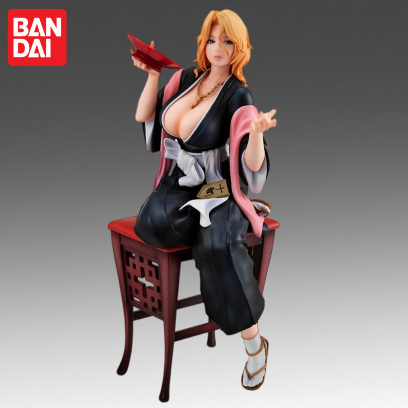 In Stock Bandai Original Megahouse Bleach Matsumoto Rangiku Action Figure Model Doll Brand New Boxed