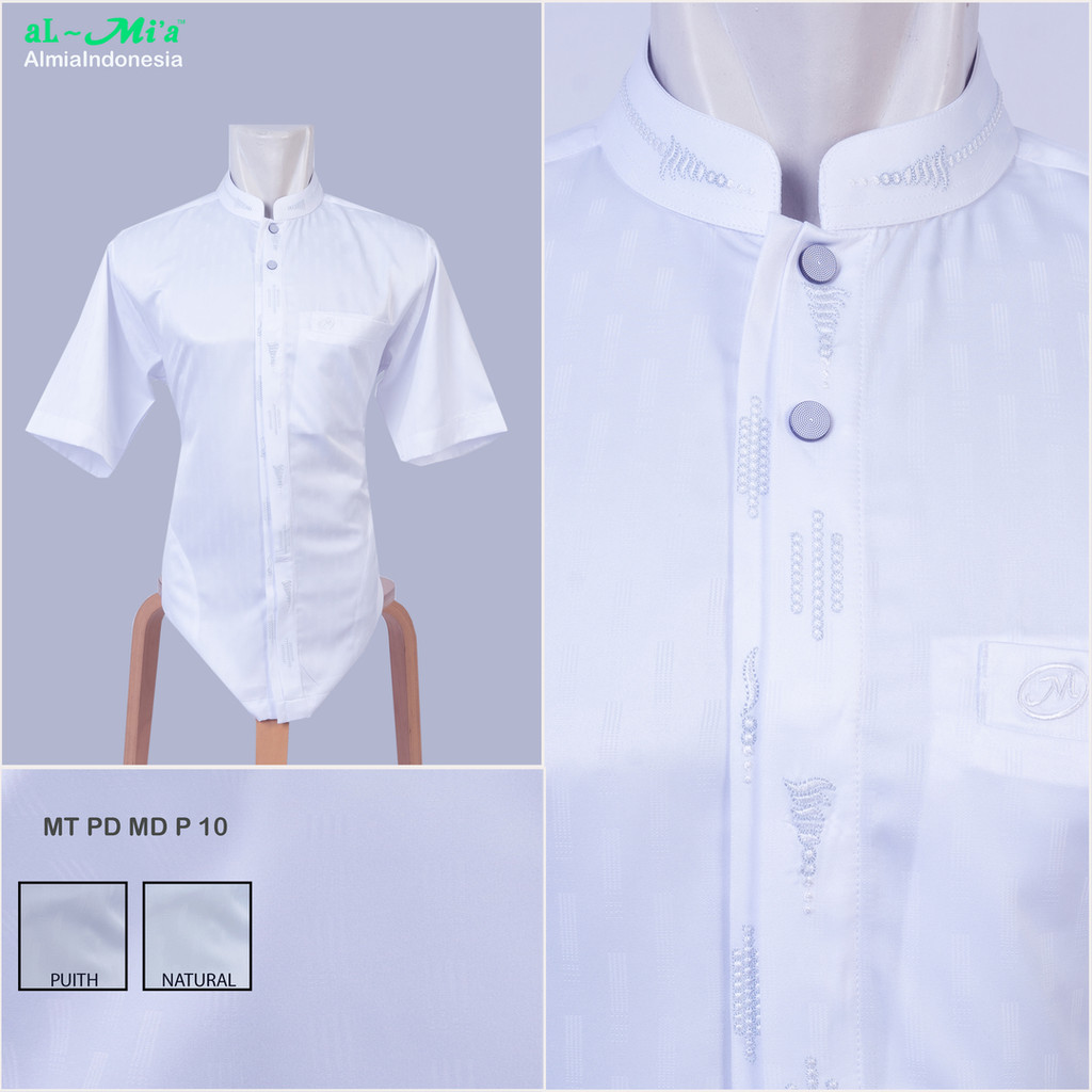 Baju Koko Al-Mia MT Madinah P-10 Lengan Pendek