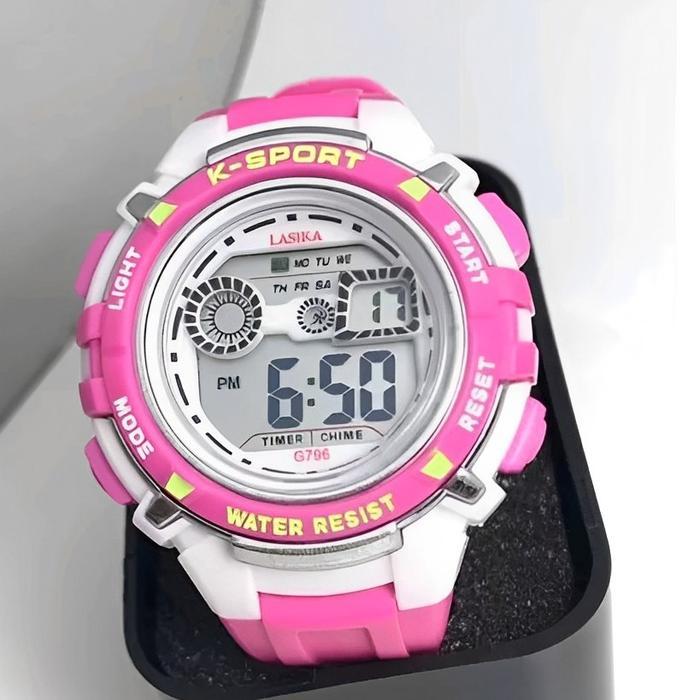 New Collection Jam Tangan Anak Wanita / Pria Ukuran Kecil Strap Rubber Tahan Air - PINK