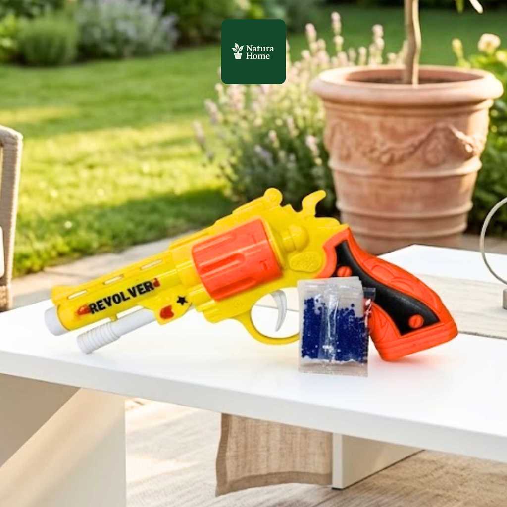 NATURAHOMEE MAINAN PELONTAR GUN GEL BALL WATER GUN KUNING ORANGE