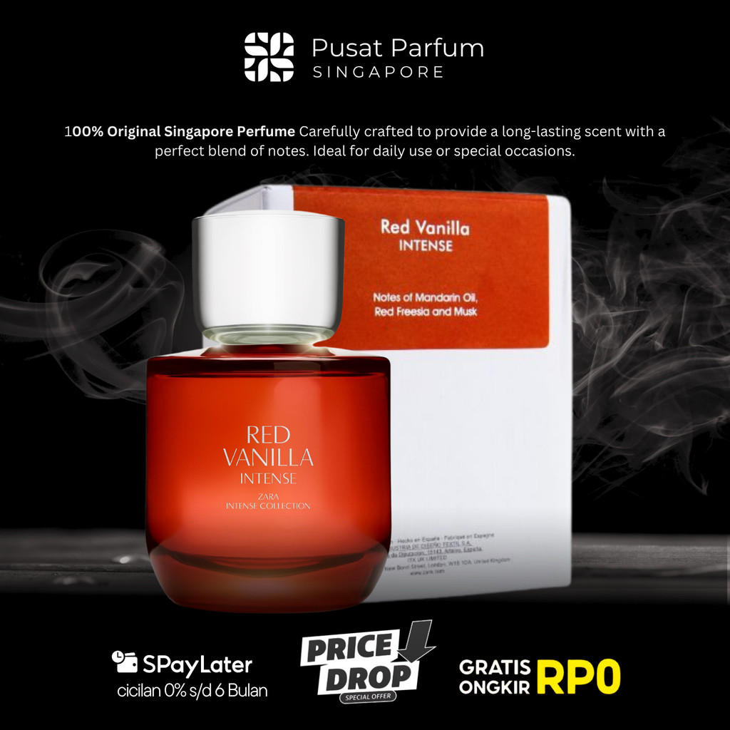 [100% Ori Singapore] ZARA Red Vanilla Intense 90ml Parfum Wanita Tahan Lama Parfum Cewek Zara Parfum