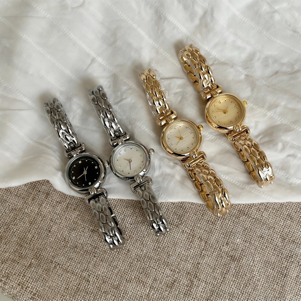 Jam Tangan Gelang Wanita Bergaya Retro, Sederhana, Bulat Kecil, Elegan, Jam Tangan Kuarsa Untuk Pela