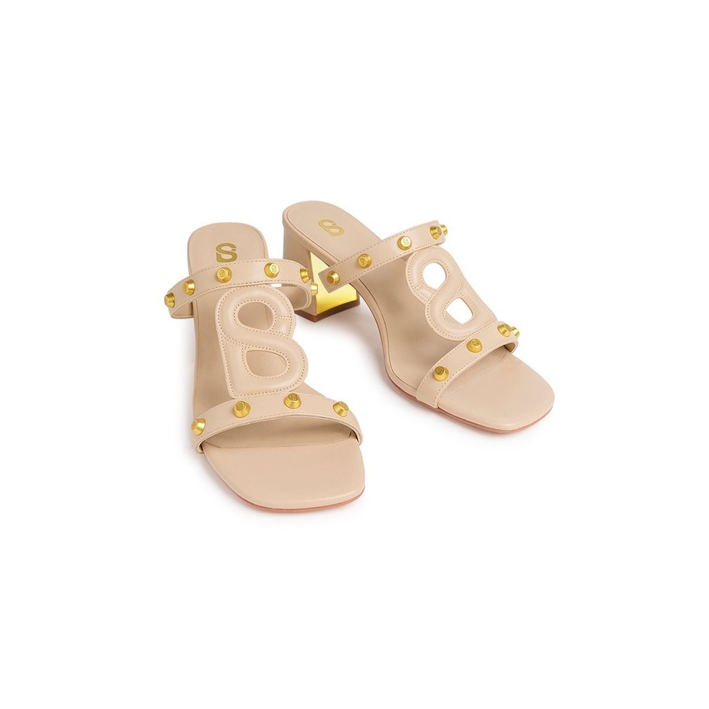 Buttonscarves Kefi Studs Heels - Nude