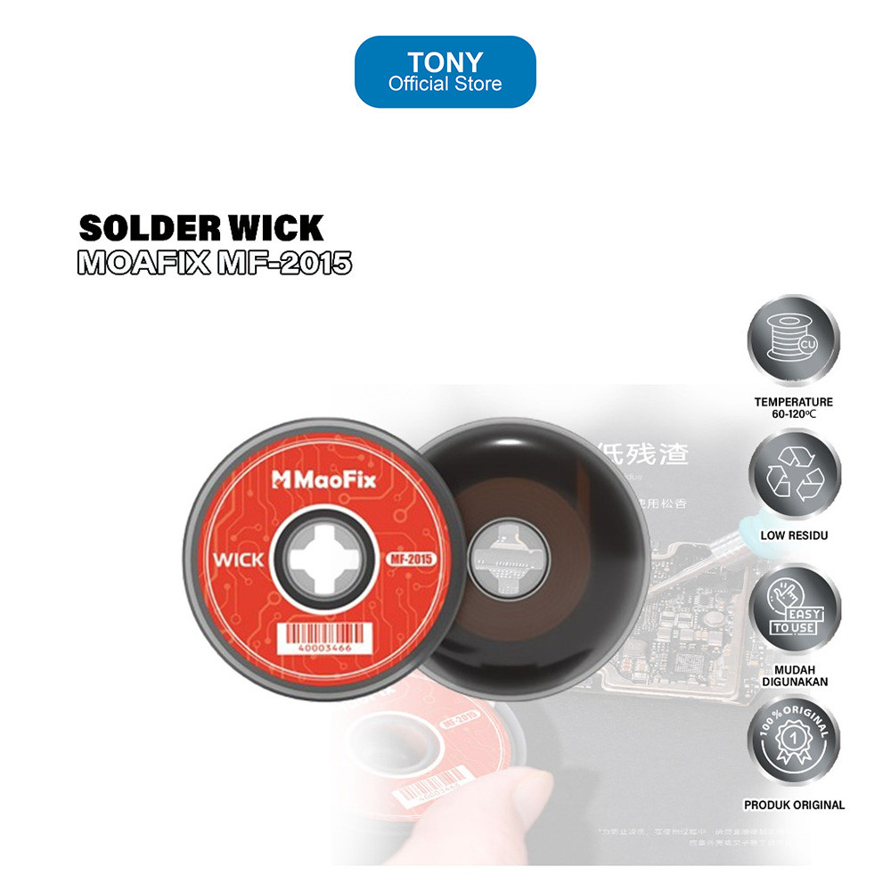 Solder Wick AMAOE MOAFIX - Low Residue Copper Desoldering Braid - MF-2015