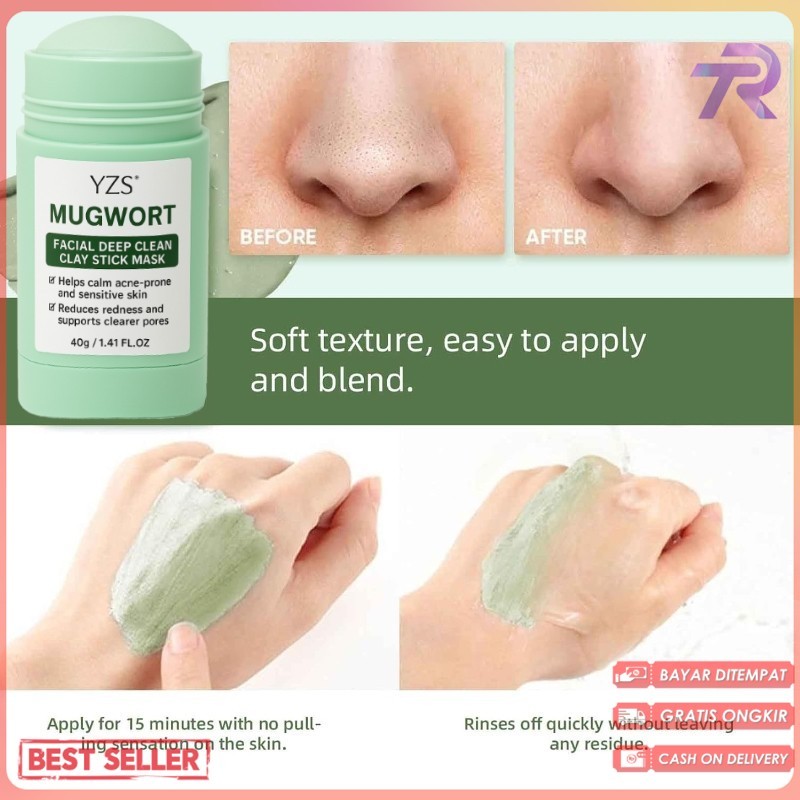 TR - ORIGINAL YZS STICK MASK / MASKER GREEN TEA & TERONG ASLI Mengilangkan Komedo Pada Hidung BPOM