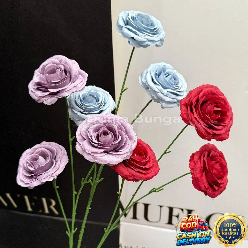 Dekor Mawar Sintetis Bentuk Barbie Panjang 60 Cm Bahan Halus Cocok Hias Backdrop Meja Pesta