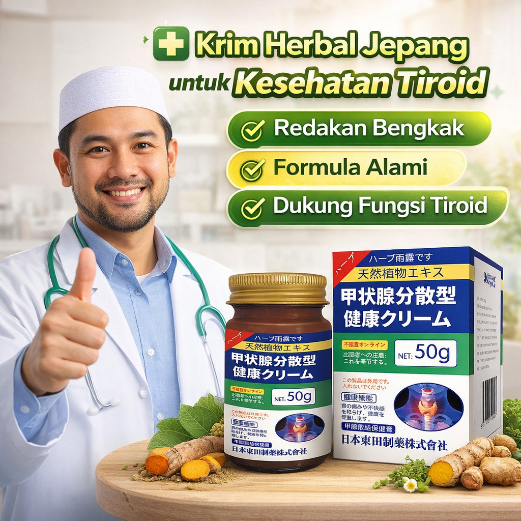 [100% ASLI] Inovasi Jepang Krim Perawatan Nodul Tiroid/Krim tiroid/obat gondok/obat benjolan di lehe