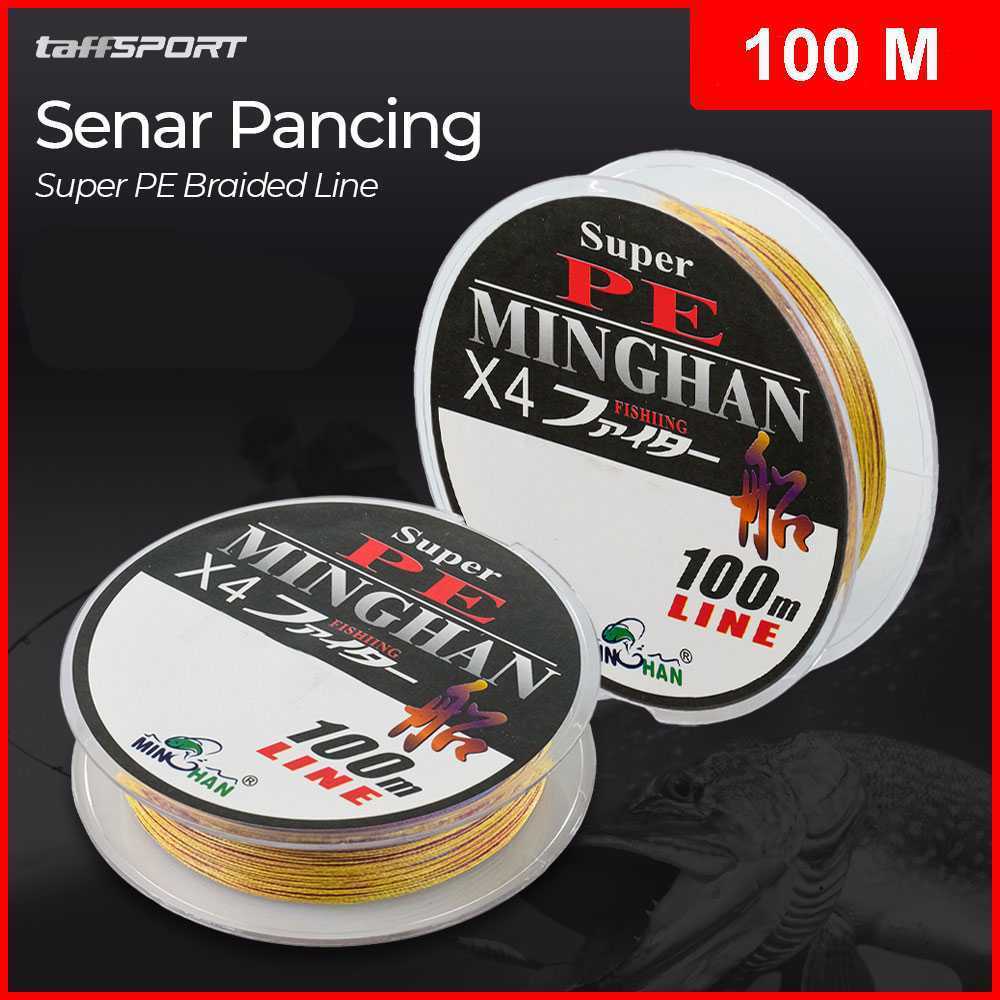 TaffSPORT MINGHAN Senar Pancing PE X4 100M Cocok untuk Casting & Jigging
