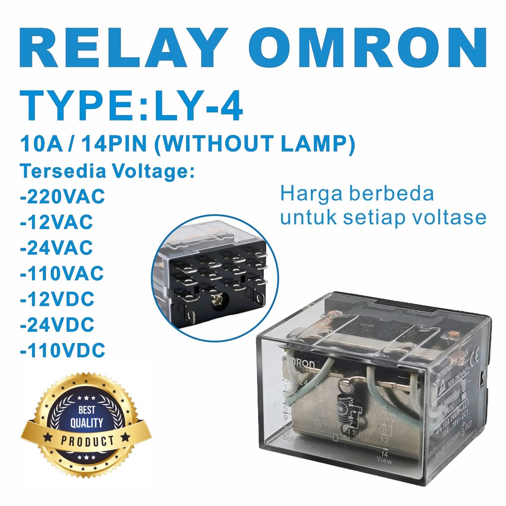 RELAY OMRON LY-4 (Without Lampu)