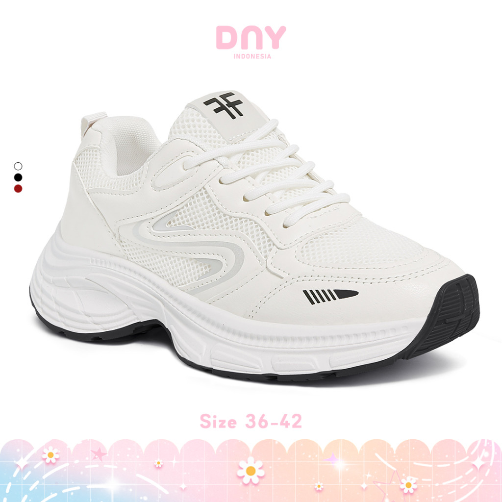 Sepatu DNY Sepatu Olahraga Wanita Kekinian Sneakers Casual import 0495