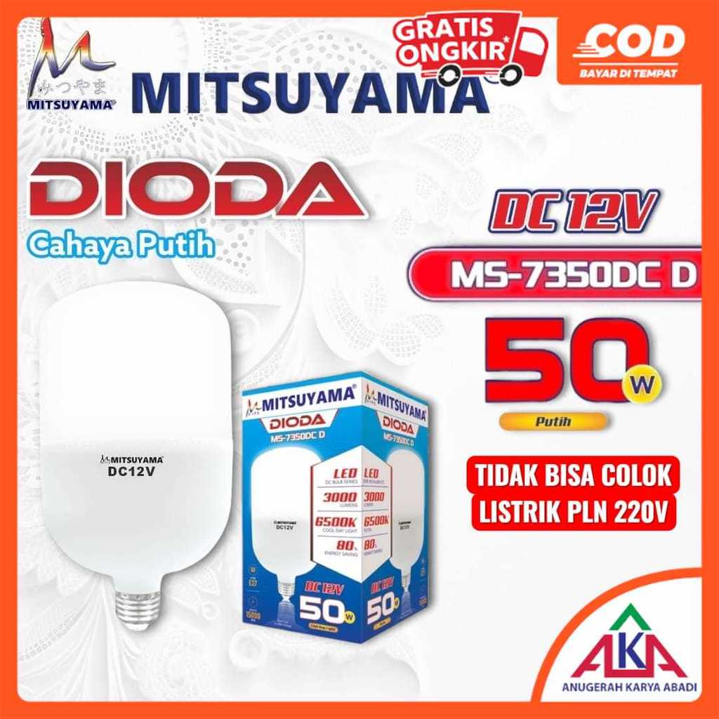 MITSUYAMA Bohlam Lampu LED DC 12V DIODA Series E27 40 / 50 Watt Putih Cool Daylight