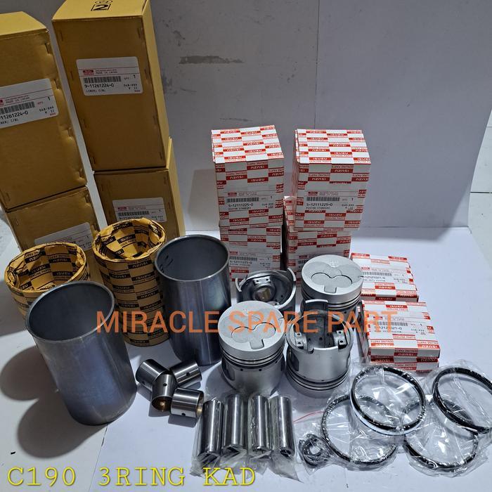Liner Kit Liner Set Boring Set Isuzu C190 3Ring KBD26 KAD SPAREPART MOBIL