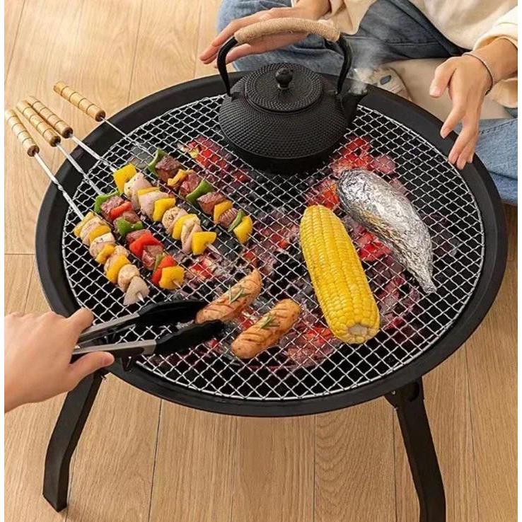 Round brazier BBQ grill Outdoor 21 in stove Brazier heating grill BBQ grill
