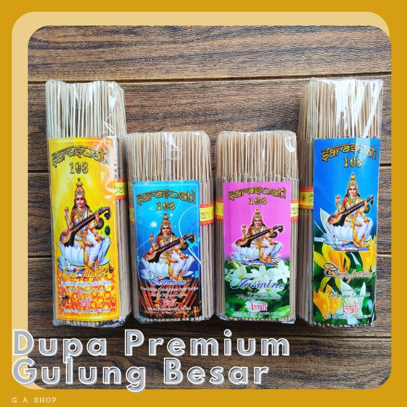 [ Dupa Saraswati Bali ] Harum Murah Hio Gulung Besar Pendek 22Cm & Panjang 28 CM Premium Stick Putih