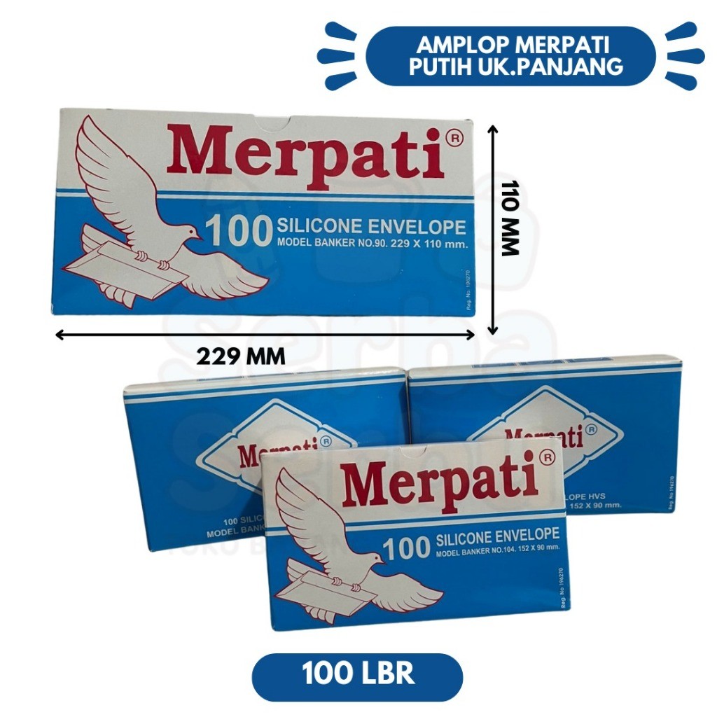 SSM - Amplop Merpati Putih PANJANG Isi 100 Lembar – Amplop Surat Kantor