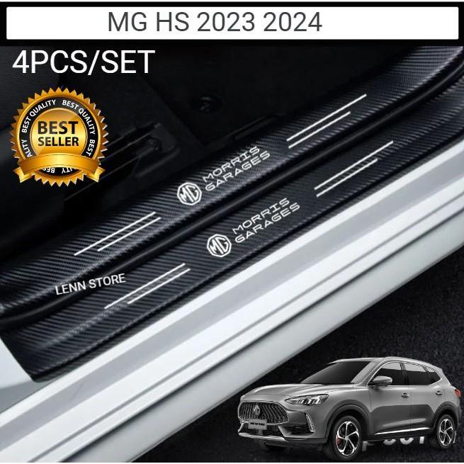 4Pcs Stiker Sill Plate Pelindung Pintu Mobil MG HS 2023 2024 2025