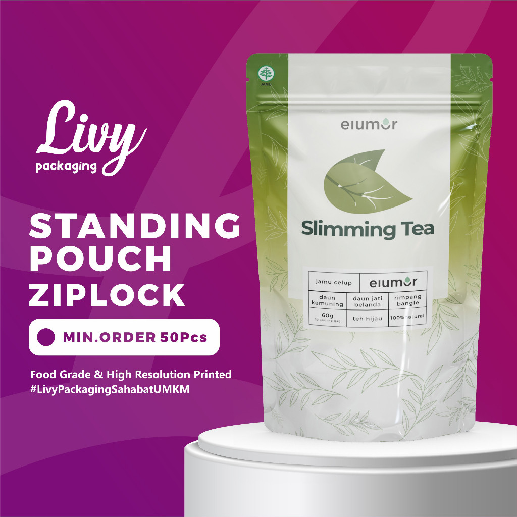 Packaging - Cetak Kemasan Standing Pouch Full Printing Custom ZIplock