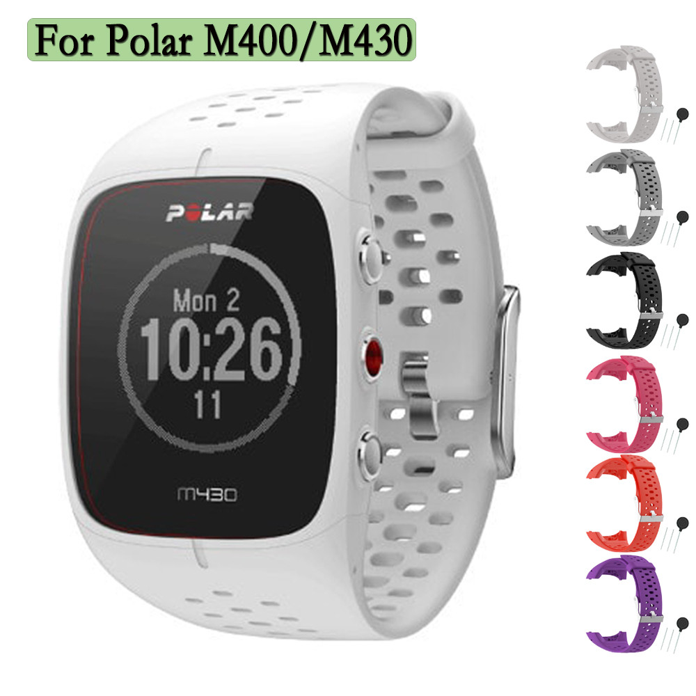 Watband Suitable For POLAR M400 High Quality Silicone Strap With Tools For POLAR M430 Wristband With