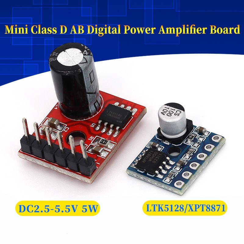 5128 Amplifier Board 5W Class D gital Amplifier Board Mono Auo Module Low stortion VS88715V DC2.5-5.
