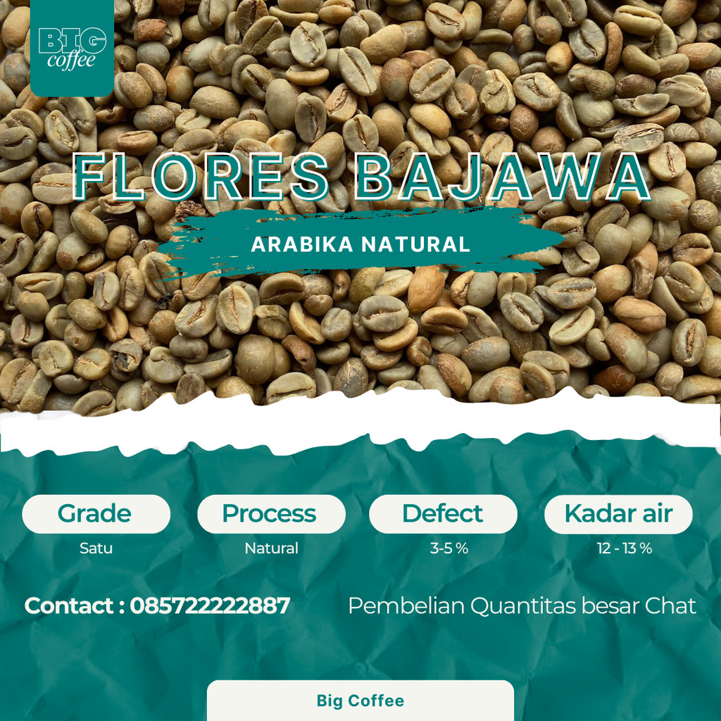 green Bean  biji kopi Arabika Flores Bajawa - Natural