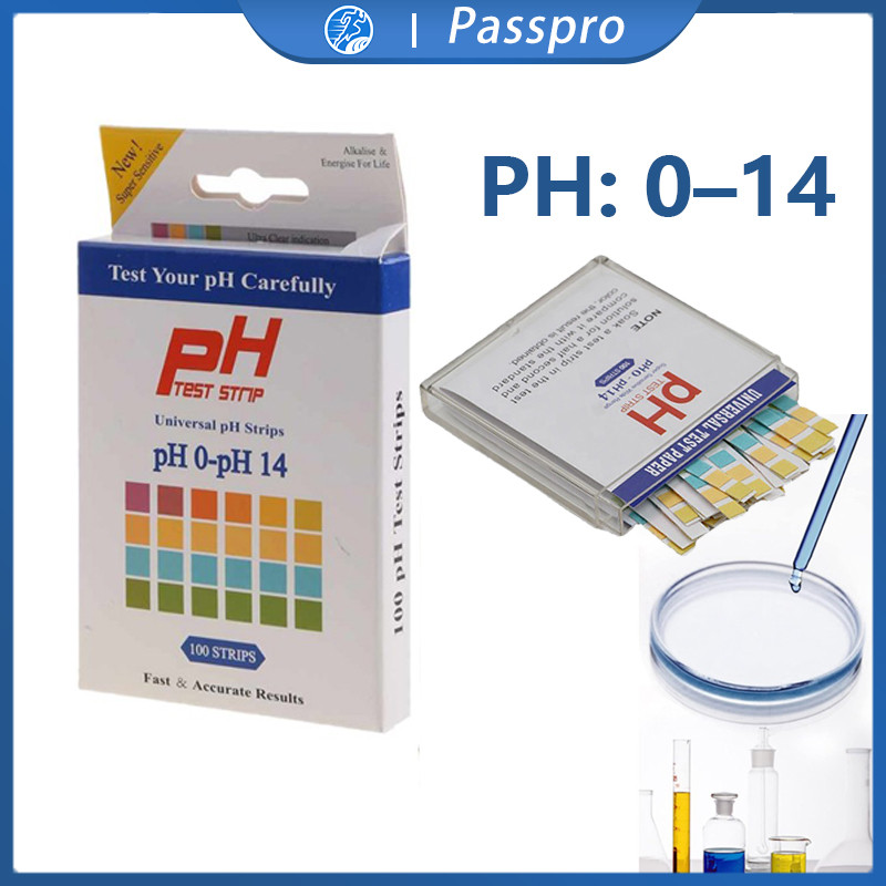 100pcs Kertas Ph Meter Kertas Lakmus Ph 0-14 Ph Tester Paper Universal Kertas Lakmus Ph Meter