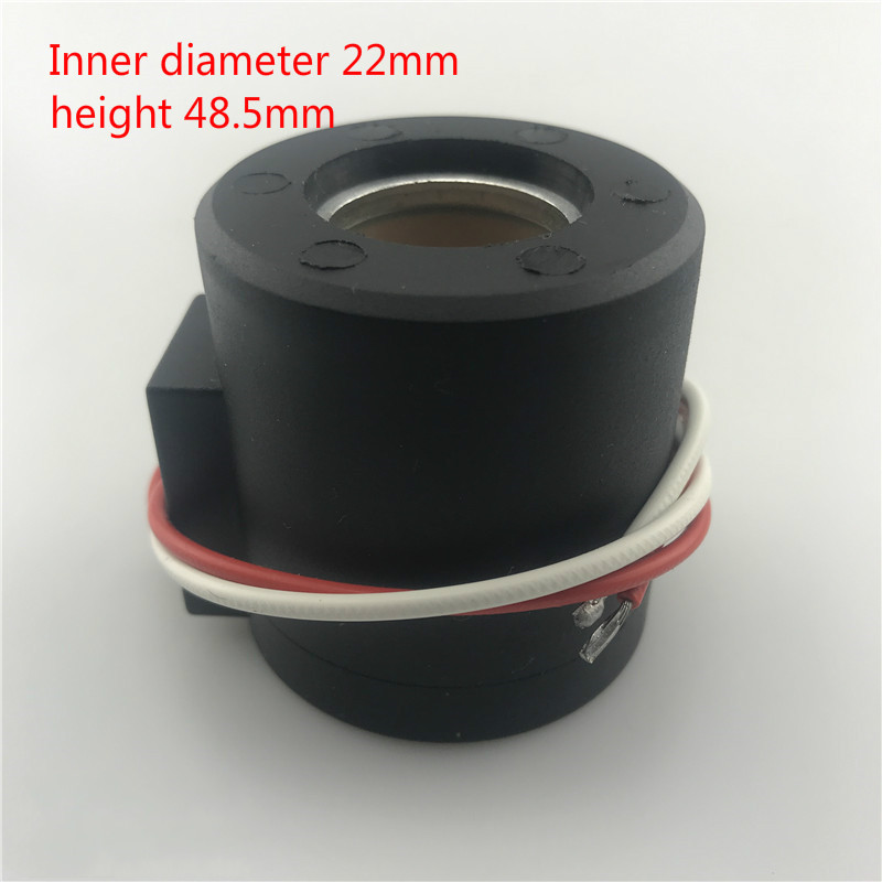 Solenoid hydraulic valve coil Engineering vehicle coil internal ameter 22mm height 48.5mm DC24V DC12