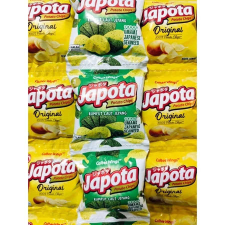 HM Japota Potato Chips 14 gr - 1 Renceng Isi 10 Bks Keripik Kentang Renteng