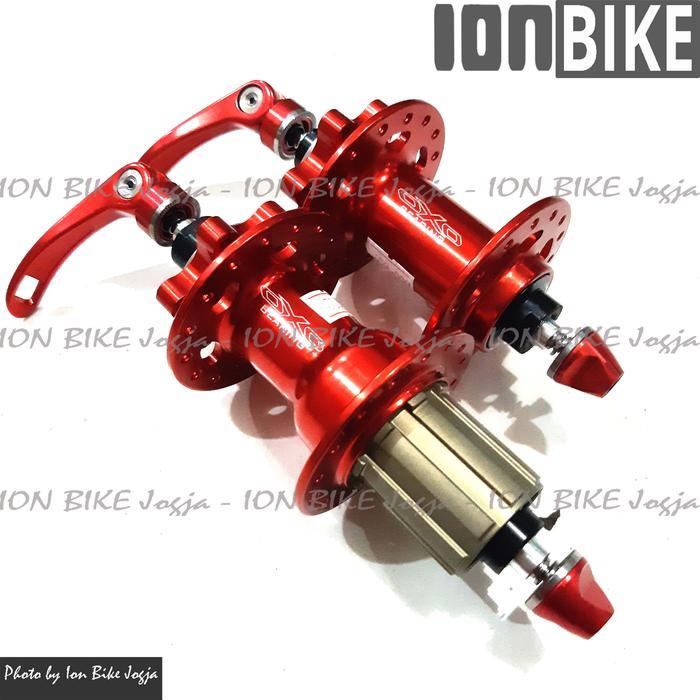Hub Freehub OXO Pro 32 Hole Red Sepeda MTB 4 Bearing Jangkrik 32H