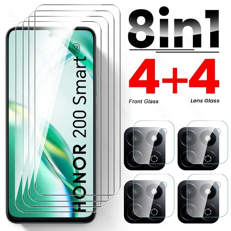 8 In 1 Protective Glass for Honor 200 Smart 5G Tempered Glass on Honar Honer 200Smart Camera Screen 