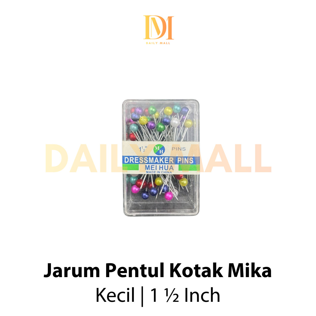 Jarum Pentul Kotak Mika 3.5cm / Pentul Hijab 3.5cm Kotak Mika Murah