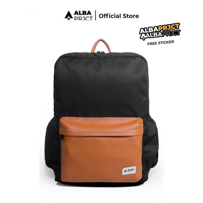 Promo  Backpack TEORIA - Tas Ransel Laptop Pria Wanita Kulit - Brown