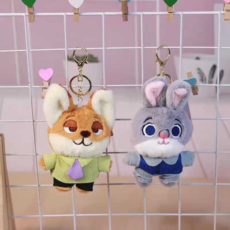 Zootopia Plush Keychain Gantungan Boneka Plush Zootopia Nick Judy Lucu Gemoy Lembut Untuk Tas