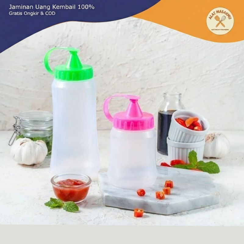 Botol Saus Kecap Plastik Ukuran 300 ml