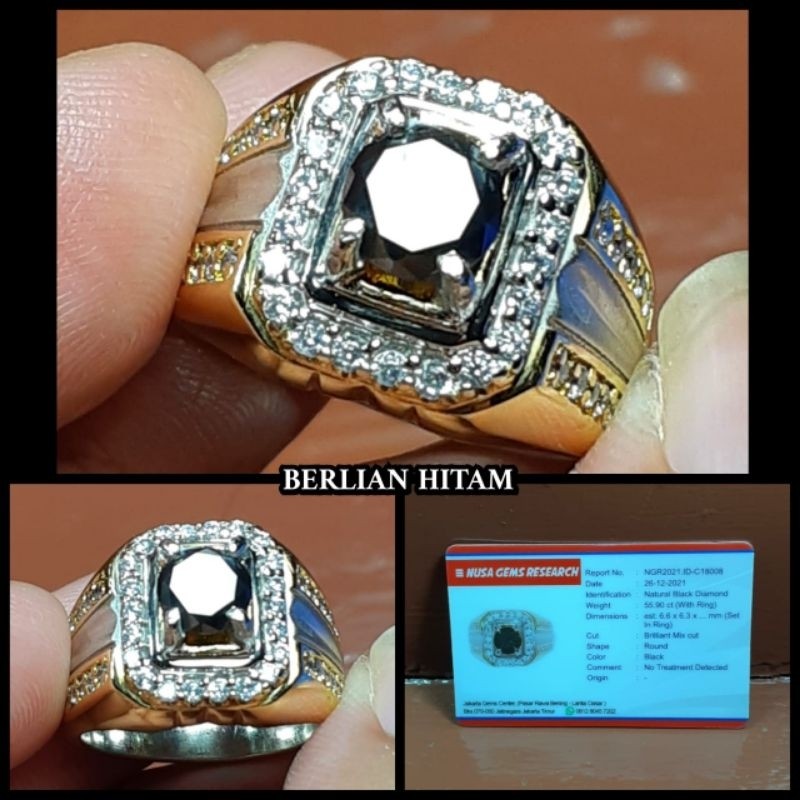 ORIGINAL 100% BATU BERLIAN HITAM HQ + MEMO LAB
