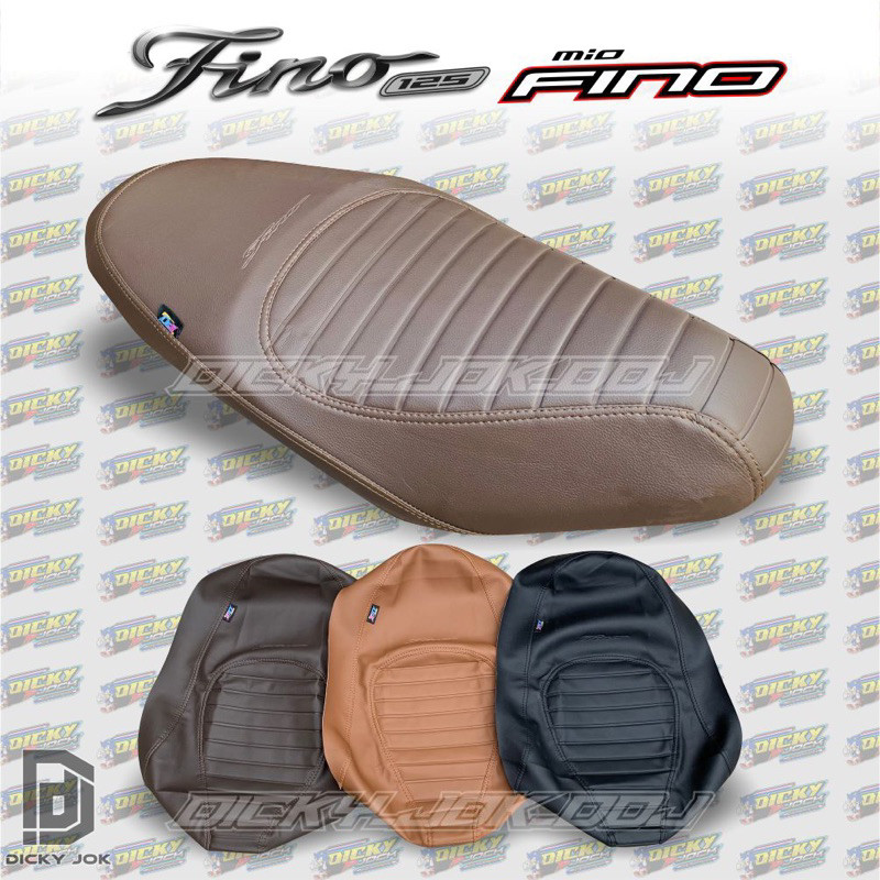 Sarung Kulit Jok Motor Yamaha FINO Caferacer Premium (PEMASANGAN KE TUKANG JOK) Mio Fino 125, Fino G