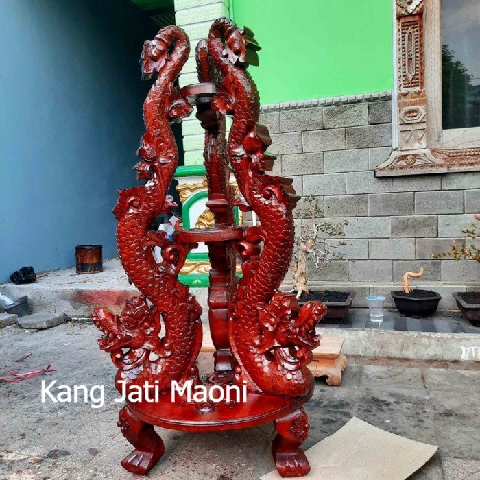 Jagrak Stand Tempat Pajangan Bendera Tombak Pusaka Gedung Murah Alusan