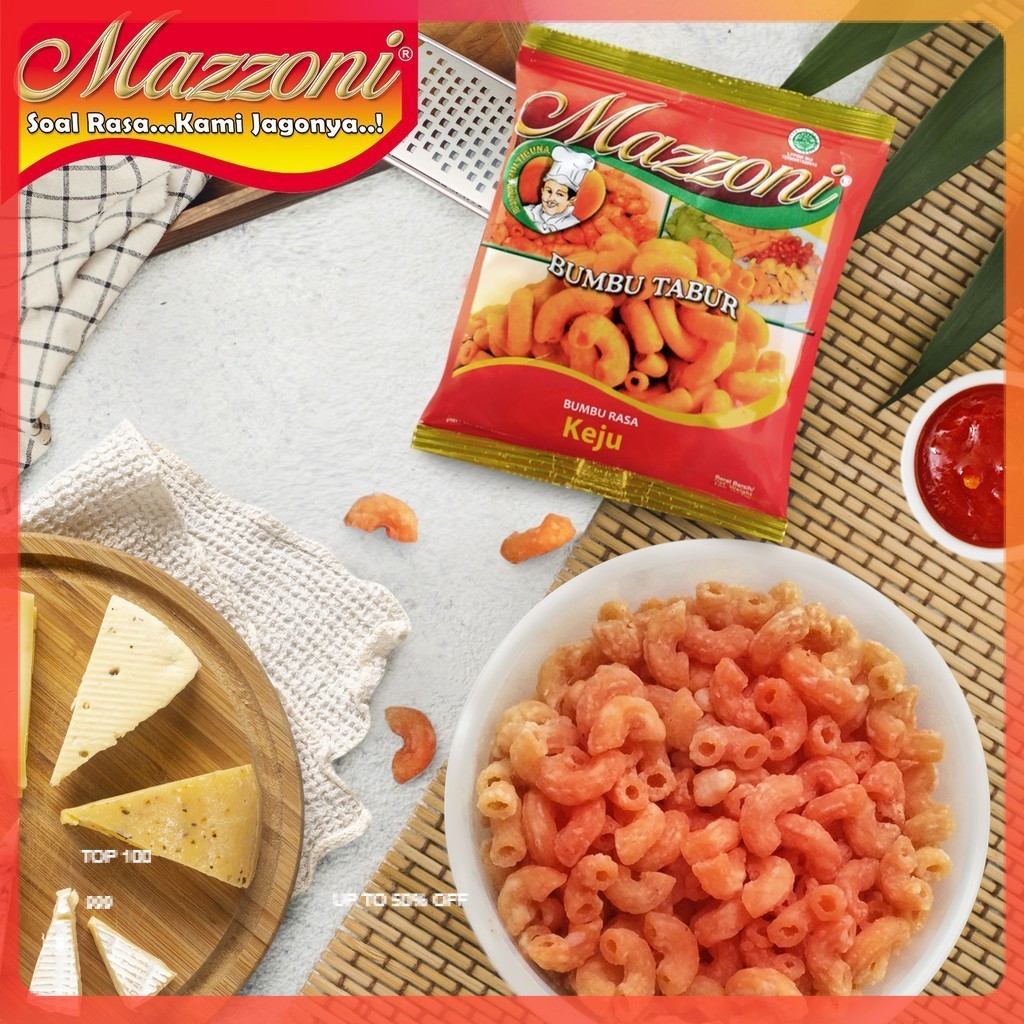 Mazzoni Bumbu Tabur Keju 100 Gram