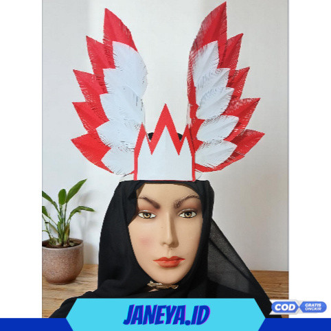 Ready [KPS.10] MAHKOTA KEPAK SAYAP GARUDA  | HIASAN KEPALA BENTUK SAYAP GARUDA | ATRIBUT KARNAVAL | 