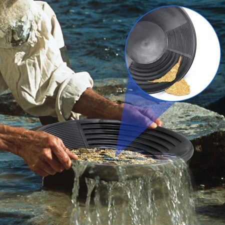 COD Dulang Emas 38CM Gold Pan Alat Panning Emas Gold Mining Anti Karat
