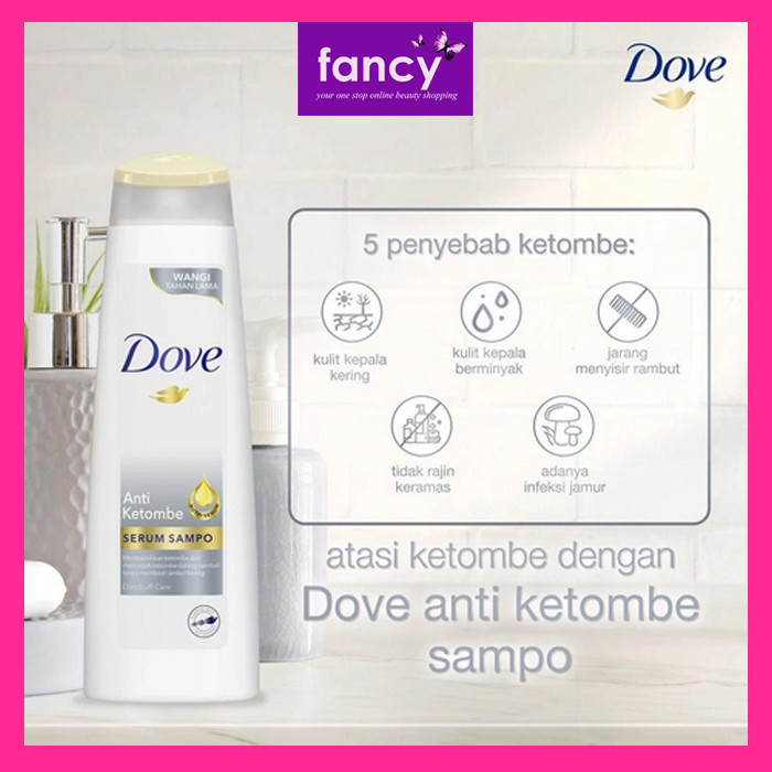 Dove Shampoo 290 ml Nutri Serum | Shampo Perawatan Rambut Anti Ketombe Rontok Rusak Berkilau